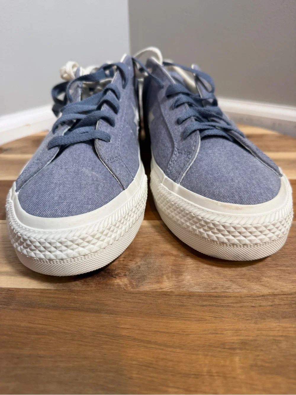 Converse One Star Pro Blue Chambray Sneakers Men Sz 11.5 / Womens Sz 13 Low Top - Picture 6 of 14